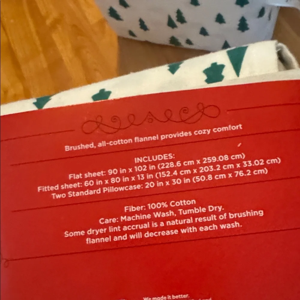 NEW Queen 400 Thread Count Christmas Performance Sheet Set Winter tree Scene‎